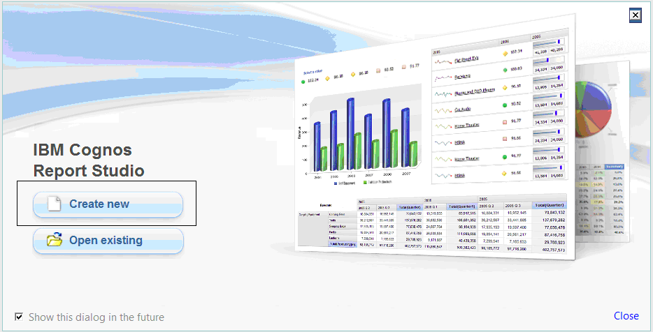 Report Studio - Configure Multiple Reports in One Report Specification