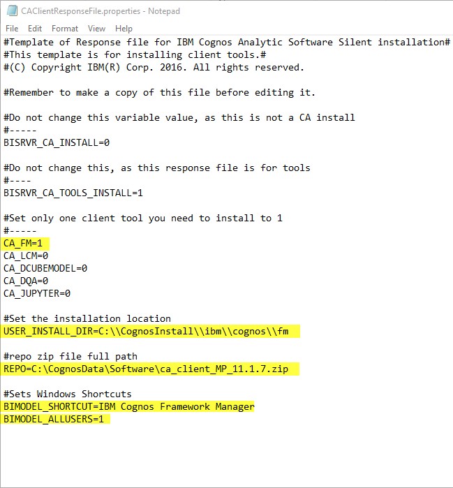 Performing A Silent Installation Via Scripts For Cognos Analytics ...